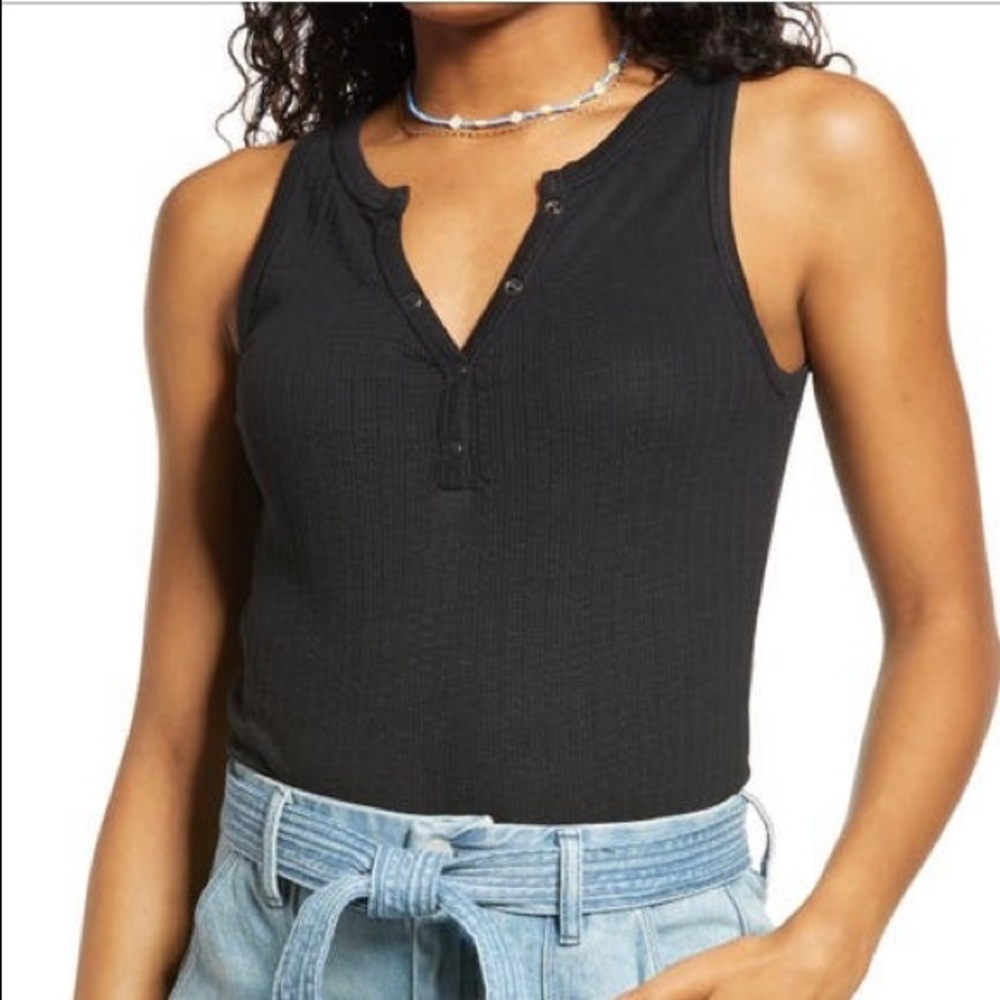 Rib Henley Tank